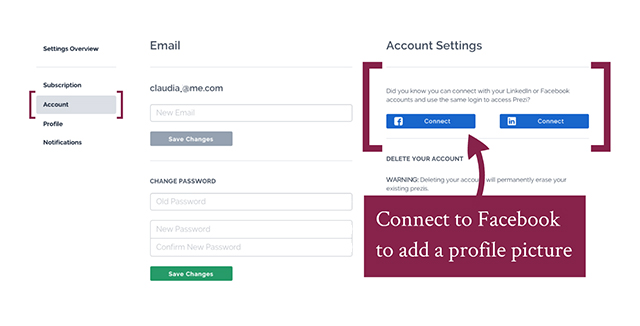 connect to facebook linkedin how Do Classic I or LinkedIn Facebook Prezi My Connect to How